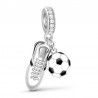 Gnoce "Me Gusta Fútbol " Charm de Fútbol/Football en Plata s925