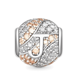 Gnoce "Mi Letra de la Suerte" Colgante Letra de la Suerte en Plata de Ley S925 con Piedra CZ