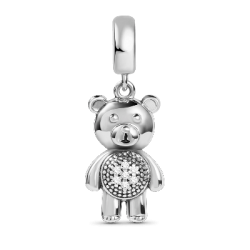Colgante Pequeño oso colgante hecho de plata esterlina 925