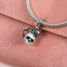 Charm Colgante Gato Negro Con El Calavera Plata S925 para Pulsera
