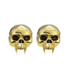 Cráneo Tachuelas Doradas 18K Chapado En Plata 925