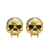 Cráneo Tachuelas Doradas 18K Chapado En Plata 925