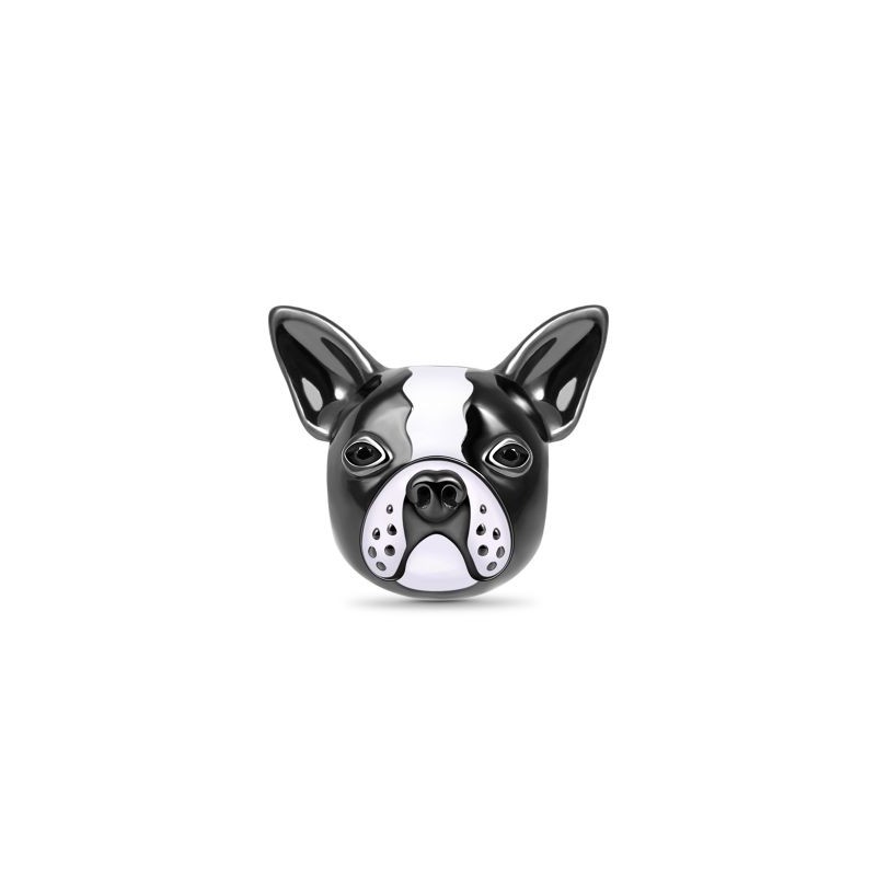 Charm de Bulldog/ Perro en Plata 925 Colgante para Pulsera