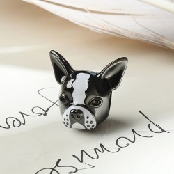 Charm de Bulldog/ Perro en Plata 925 Colgante para Pulsera