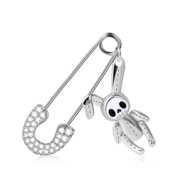 Pendiente de Muñeco de Conejito Plata de Ley S925 Individual