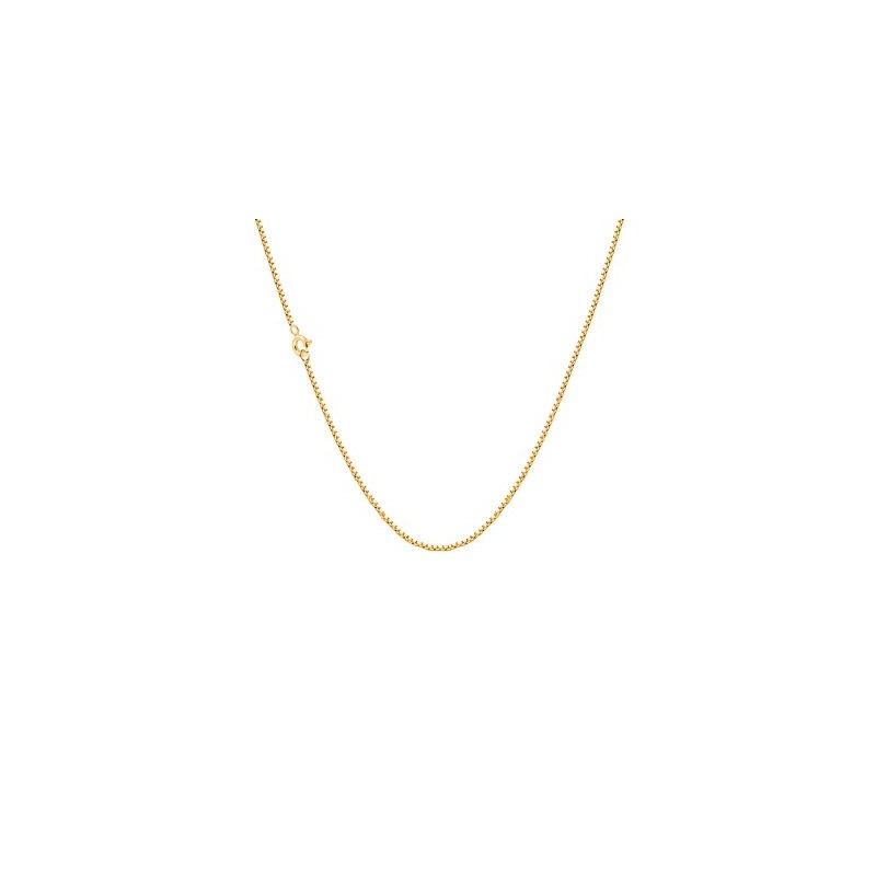 Cadena de caja de latón chapado en oro