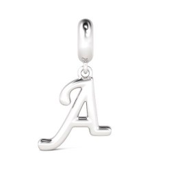 Colgante De Letra De Plata Esterlina 925