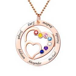 Gnoce Corazón En El Nombre del Corazón Collar de Cuentas de Plata S925