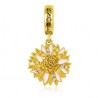Charm de Girasol en Plata s925 Chapado en Oro 18K