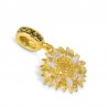Charm de Girasol en Plata s925 Chapado en Oro 18K