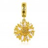 Charm de Girasol en Plata s925 Chapado en Oro 18K