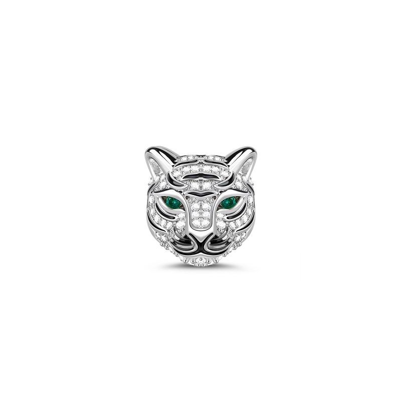 Gnoce "Fuerte como un Tigre" Royal Tiger con Czs 925 Plata Animal Abalorio Charm