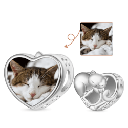 Gnoce Charm De Foto Personalizado De Amor De Gato