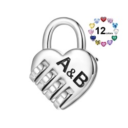 Gnoce Charm Candado Grabable con Código de Amor