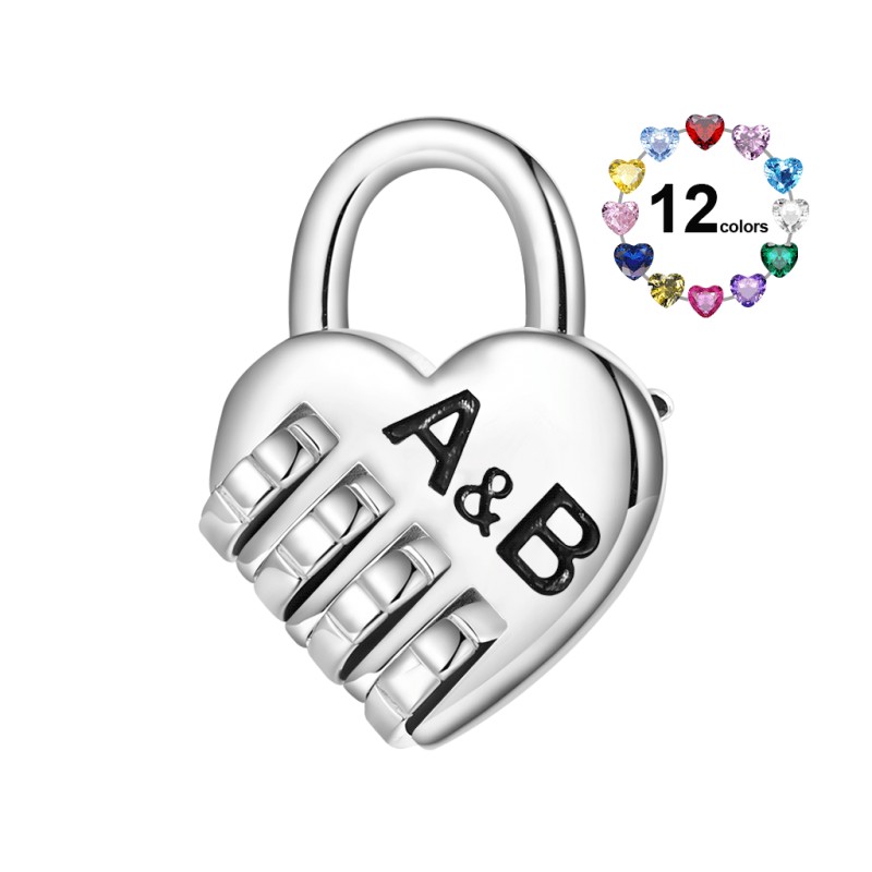 Gnoce Charm Candado Grabable con Código de Amor