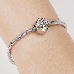 Foto Charm de Árbol de la Vida en Plata 925 con incrustaciones de piedras regalo del día de la madre