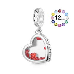 Gnoce Colgante Corazón para Siempre de Piedras de Nacimiento del Día de la Madre