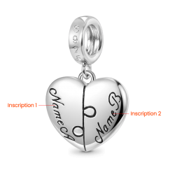 Gnoce Colgante Corazón Personalizado con Foto y Nombre Grabable