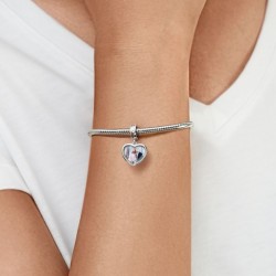 Gnoce Colgante Corazón Personalizado con Foto y Nombre Grabable