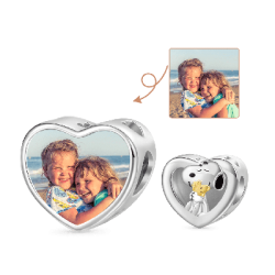 Gnoce Snoopy Abrazo Woodstock Personalizado Foto Corazón Charm