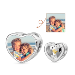 Gnoce Snoopy Abrazo Woodstock Personalizado Foto Corazón Charm