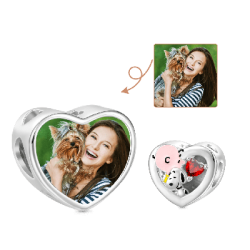 Gnoce Snoopy Abraza Charlie Brown Personalizado Foto Corazón Charm