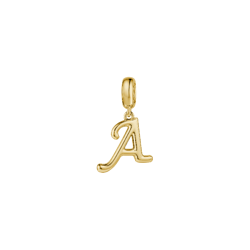 Gnoce Charm "Destined Letter" chapado en Oro de 18k con Inicial Personalizada
