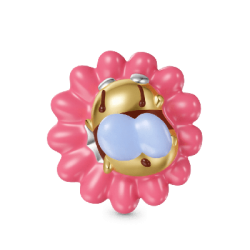 Gnoce Charm de Clip Abeja Linda de Flor