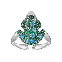 Gnoce Anillo Abierto Ajustable Creativo de Rana