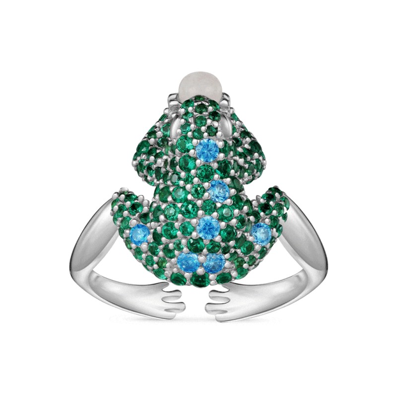 Gnoce Anillo Abierto Ajustable Creativo de Rana