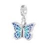 Gnoce Colgante con Alas Vibrantes de Mariposa Azul para Grabar