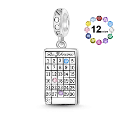 Gnoce Colgante Piedra de Nacimiento con Calendario Grabable