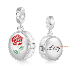 Gnoce Colgante Rosa Abrible Personalizada Foto Grabable