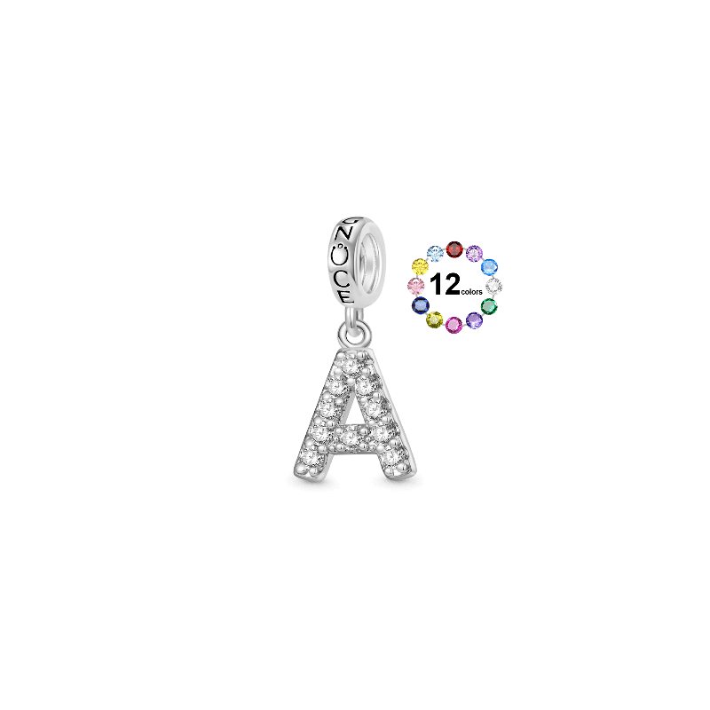 Gnoce Colgante de letras iniciales Personalizado Piedra de Nacimiento