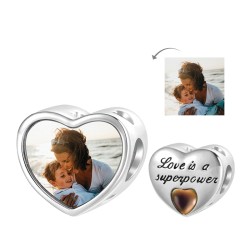 Gnoce Colgante " Amor es un superpoder" Corazón Personalizado Foto