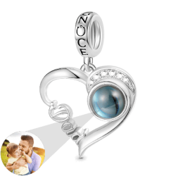 Gnoce Colgante con Foto Personalizada Corazón Proyección