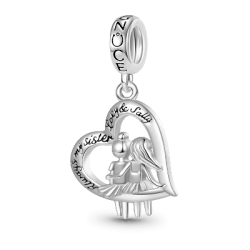 Colgante Colgante Corazón "Sister Love" Grabable