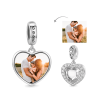 Gnoce Colgante con foto personalizada Corazón centelleante