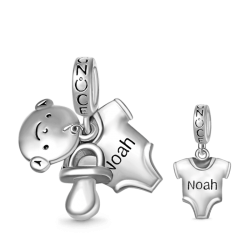 Colgante Chupete de Bebé y Camiseta Grabable