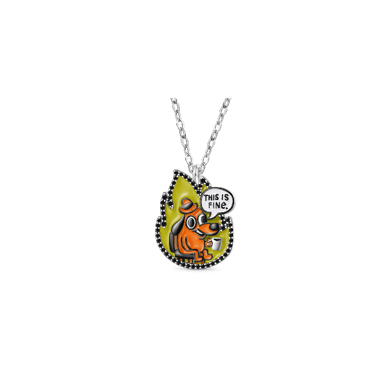 Gnoce This Is Fine Collar - Llama — gnoce pulsera de cadena de eslabones versátil y moderna