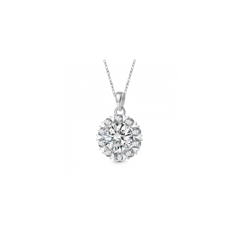Gnoce Collar de Girasol de Moissanite VVS Brillante de 5 Ct Y 925S — gnoce pulsera de cadena de eslabones versátil y moderna